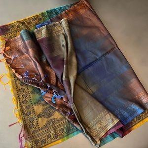 NWOT 100% Pure Silk Scarf From India